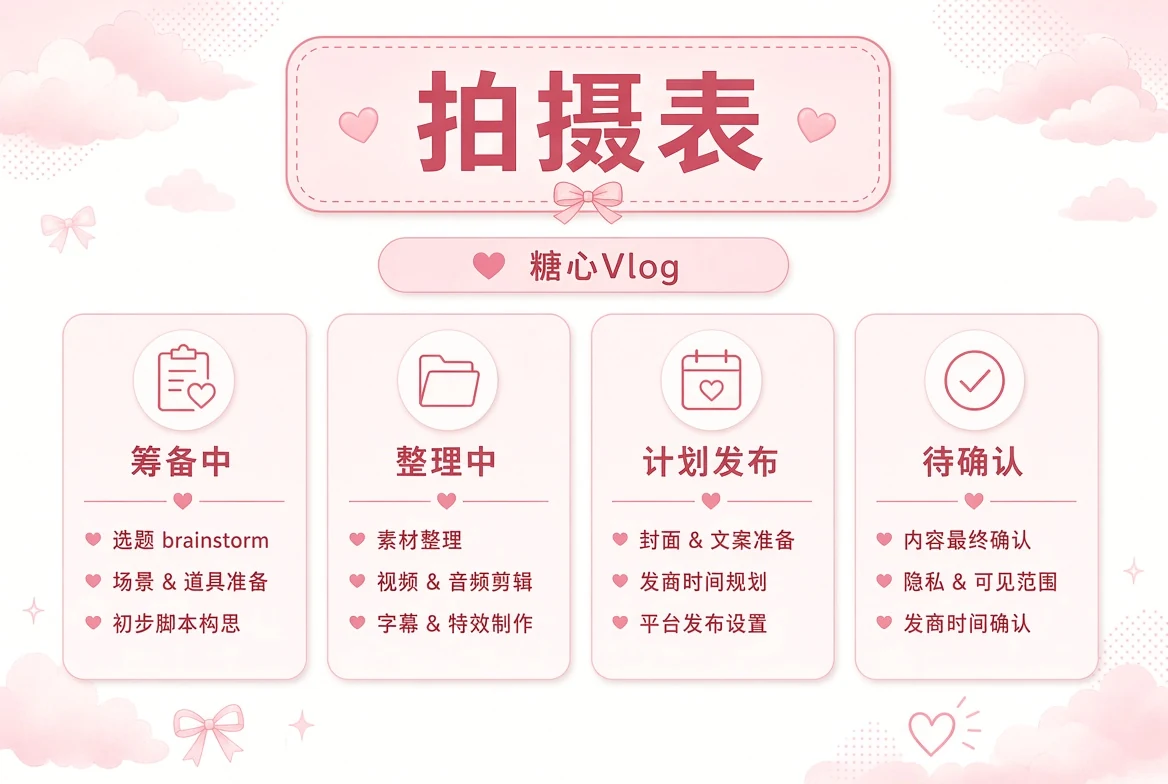 排期：只写已经确认到哪一步